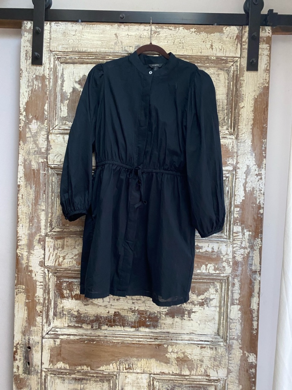 Banana Republic Black 100% Cotton Shirtdress, Size Small - Picture 2 of 10